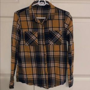 Yellow and blue flannel
